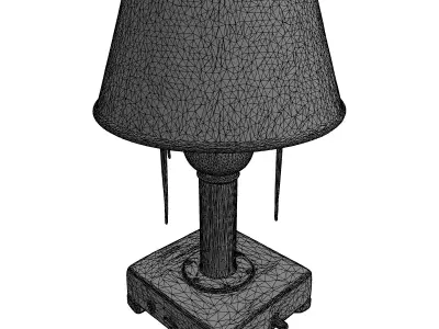Industrial Vintage Edison Bulb Table Lamp Low-poly 3D model