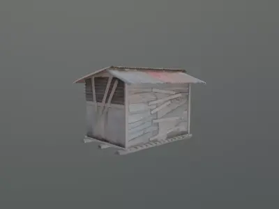 postapocalyptic houses 3D model