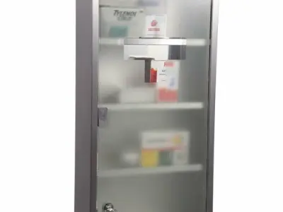 Silver Cleaves Surface Mount Flat Medicine Cabinet Free 3D model