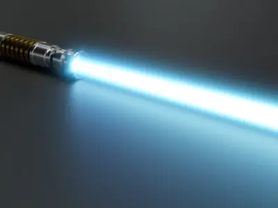 Scifi Star Wars Lightsaber Silver 3D model