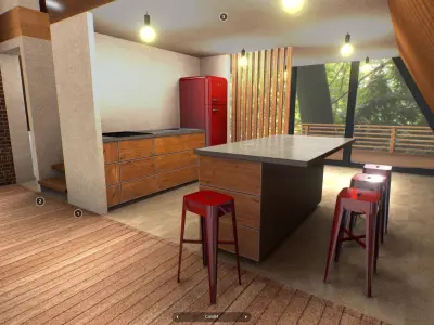 VR cabin in a forest 2023 Low-poly 3D model