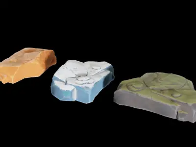 Stylized Rock Pack Low-poly 3D model