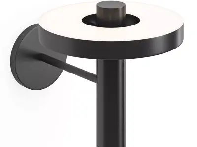 Wall Light Bead Uplight Black Tonone 3D model