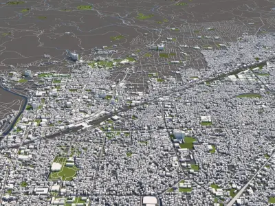 Nagano Japan 50x50km 3D model