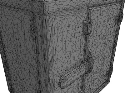 Weathered Industrial Green Utility Box Low-poly 3D model