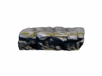  3d Render Base Forming Cliff Barrier By  Protection 3D model