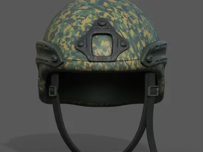 Helmet scifi military combat 3d model  Low-poly 3D model