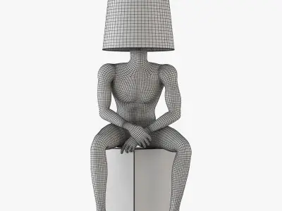 Male Seated Mannequin Lamp 52 3D model