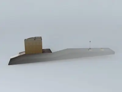 Fountain Square market Viroflay Free 3D model