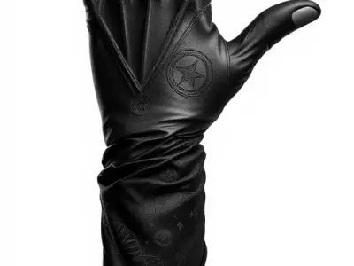 Futuristic Black Glove with Symbol Model Pack Low-poly 3D model