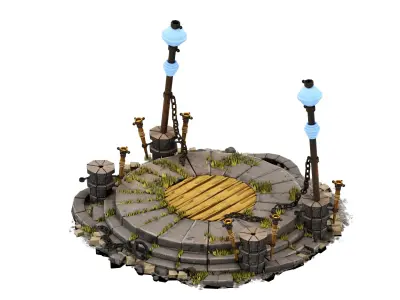 sacred altar 3D model  high-poly 3D model