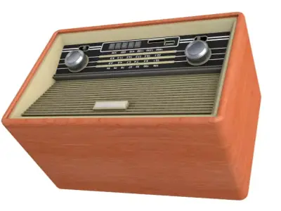 Vintage Radio 3D model buy