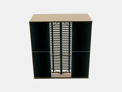 MALM Bed frame high w 4 storage boxes 5 Low-poly 3D model