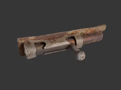 Door Latch Low-poly 3D model