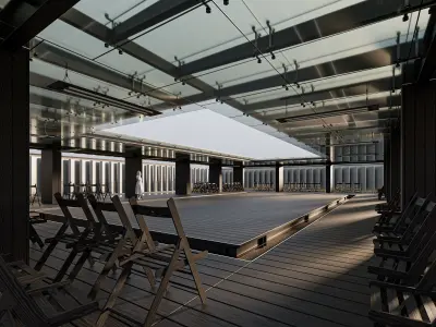 Summer Exhibition Pavilion by Dubyk Low-poly 3D model