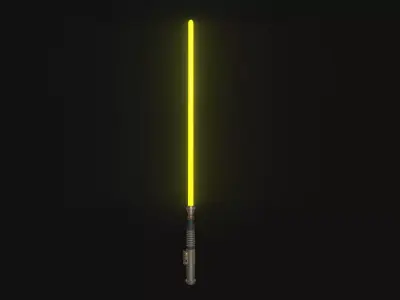 Star Wars Lightsaber 05 Yellow - SciFi Character Weapon Low-poly 3D model