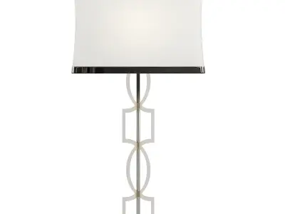 Evan Brushed Nickel Finish Modern Luxe USB Table Lamp Low-poly 3D model