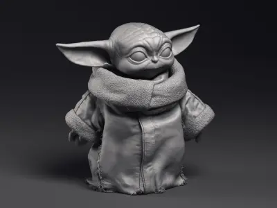 GROGU Baby Yoda Stand Printable 3D Model 3D print model
