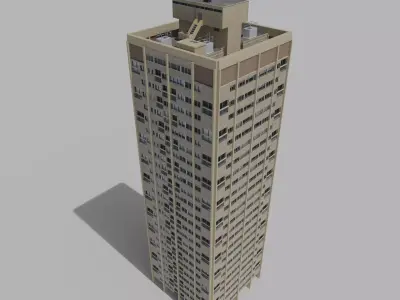 Sydney Blues Point Tower Apartment Building 3D model