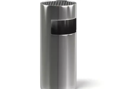 Metal Recycle Bin 3D Model 3D model