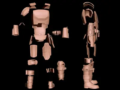 MANDALORIAN COSPLAY FULL ARMOR and JETPACK- Fan Art 3D Print  3D print model