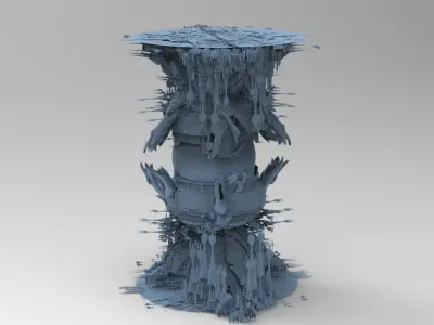 Sci Fi Locust hive centre array 3D model