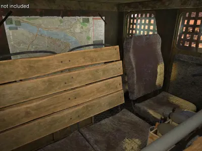  Post-Apocalyptic War Truck with Heavy Armor 