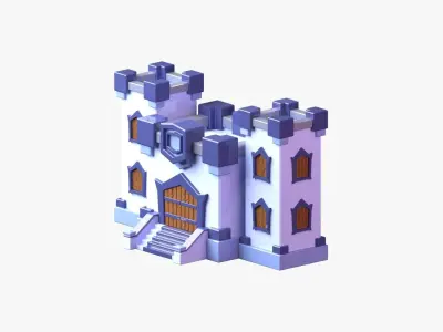 Royal Castle 3D Illustration 3D model