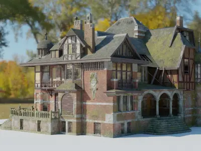 Abandoned Mansion - Pbr 3D model