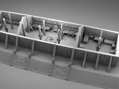 Detailing vikings house 3D print model