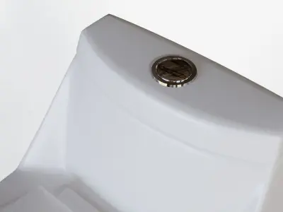 Toilet and Trashcan Free low-poly 3D model