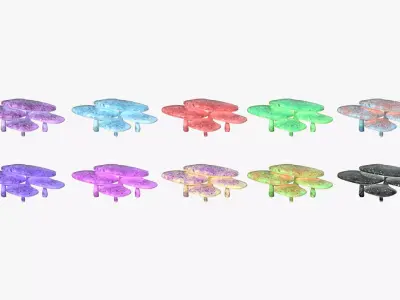 10 Fantasy Mushroom I Collection - Scene Backdrop Design 3D Model Pack