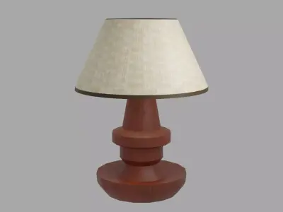 Simple textured lamp Low-poly 3D model