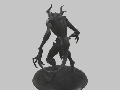 Alien Creature Monster Figure Low-poly 3D model