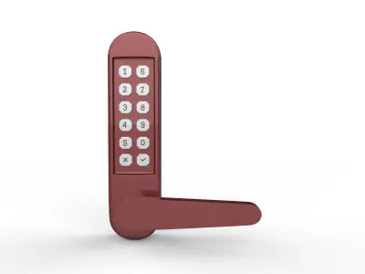 Door Handle with Combination Lock  3D model