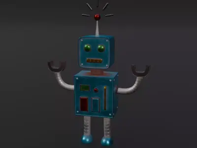 Robot Friend Low-poly 3D model