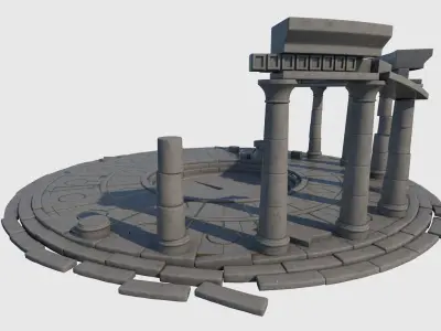 Ruined Altar Ver 1 3D model