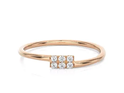 Light Minimalist Diamond Ring 3D print model