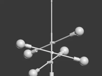 Eladia 6 Light Chandelier 3D model