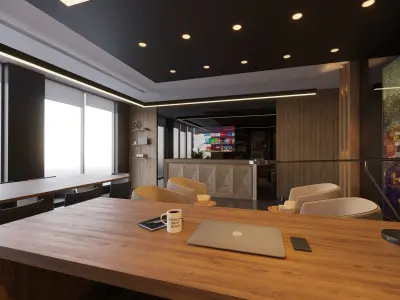 Modern Manager Office 3D Interior Scene 3D model