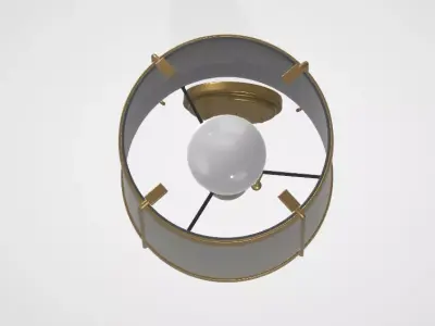 Clarke Wall Light with Pull switch Low-poly 3D model