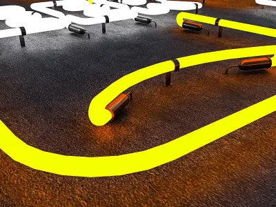 Neon Beer Sign Low-poly 3D model