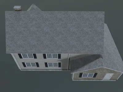 Realistic House 3D game model Unity Low-poly 3D model