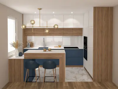 Modern Kitchen Interior Scene VrayforC4D 3D model