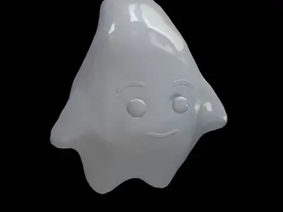 Cute Fat Character Low-poly 3D model