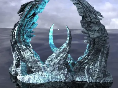 Ice Rock Fantasy Ancient Rock 2 3D model
