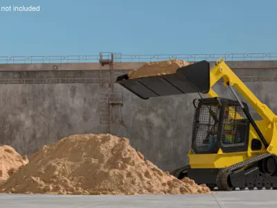  Skid Steer Loader with Operator and Sand Load 
