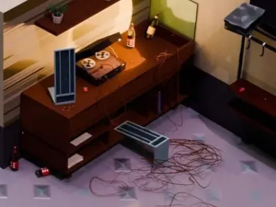 Disco Elysium Hotel Room Free 3D model