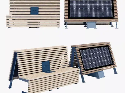 Flash solar bench 3D model