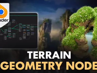 Blender Geometry Node Terrain Generator 3D model